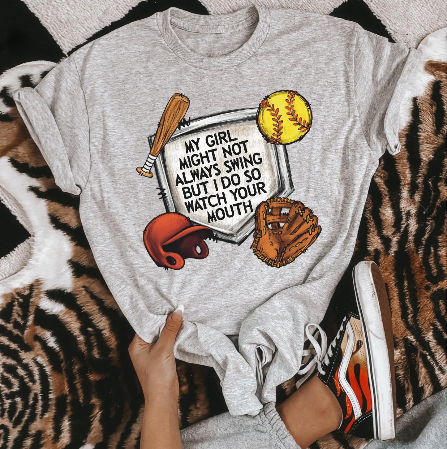 My Girl Might Not Always Swing But I Do So Watch Your Mouth Graphic Tee