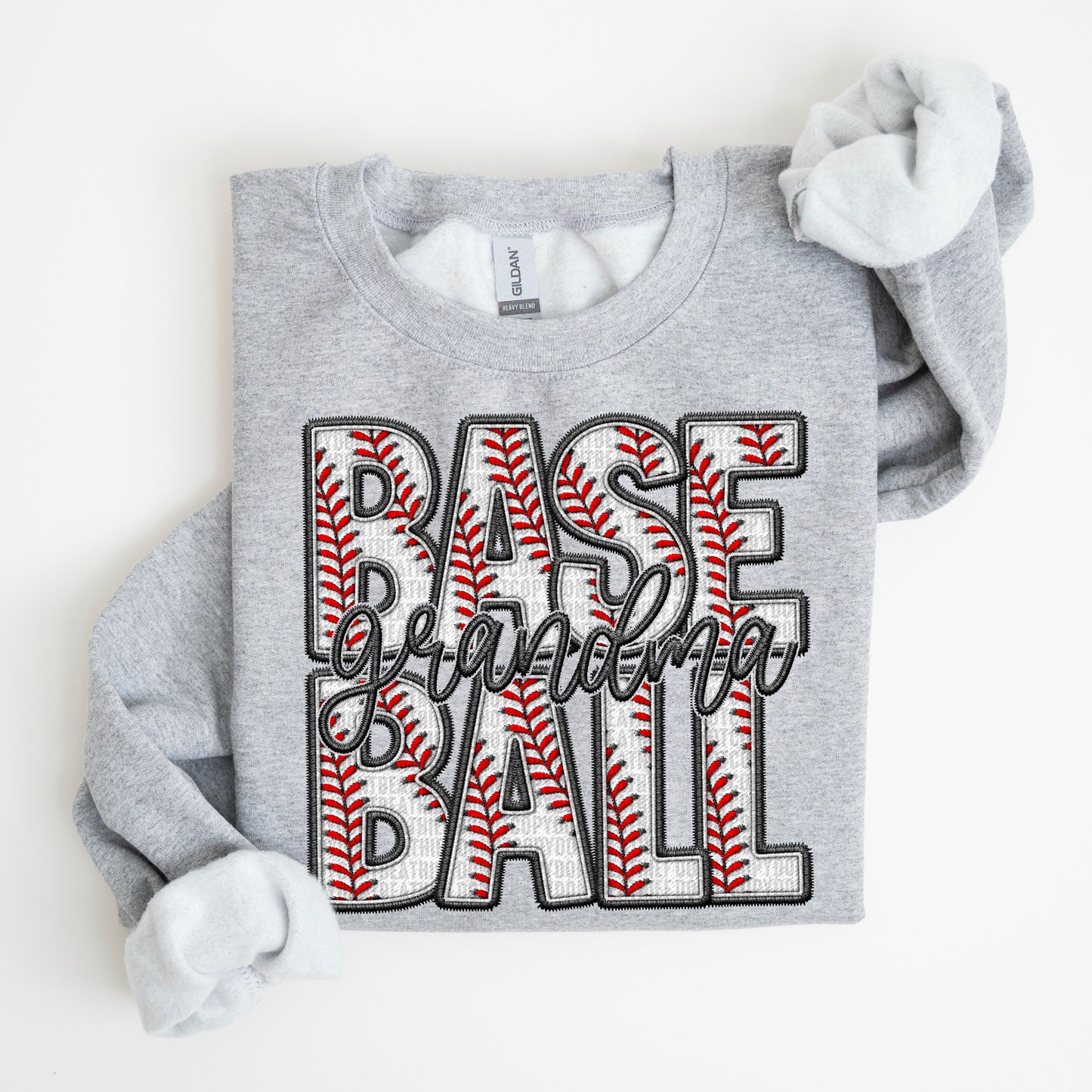 Baseball Family Member Sweatshirt FAUX embroidery graphic