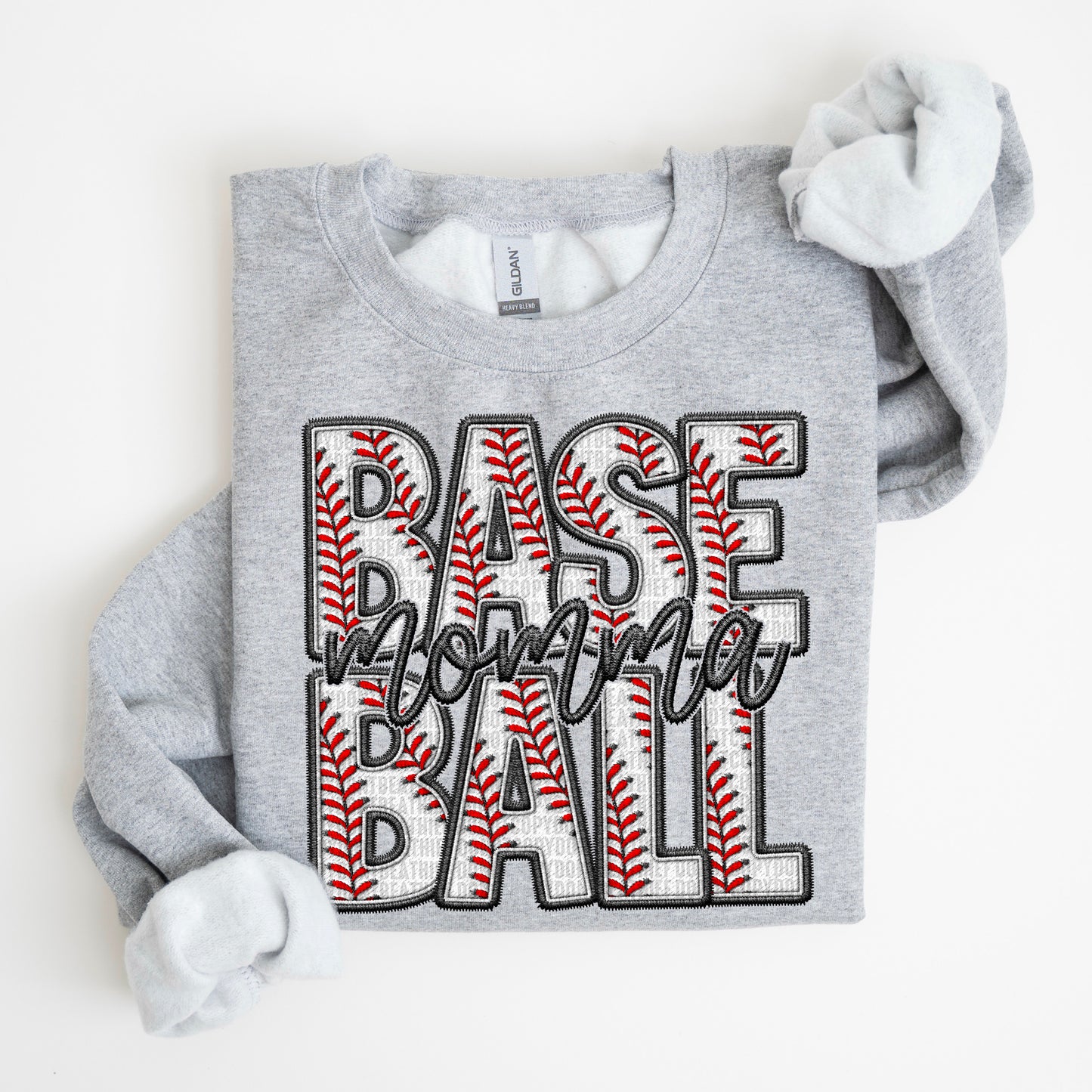 Baseball Family Member Sweatshirt FAUX embroidery graphic