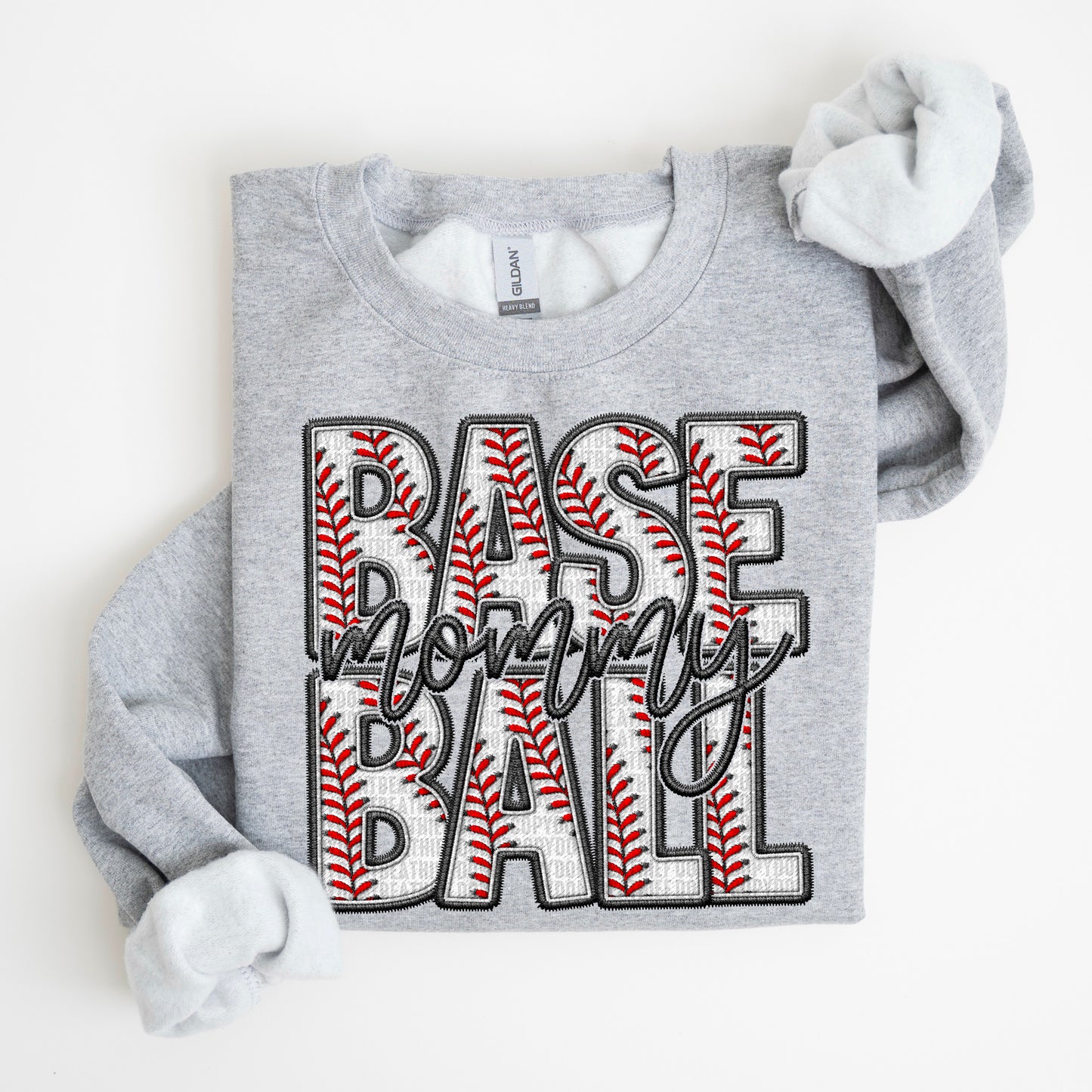 Baseball Family Member Sweatshirt FAUX embroidery graphic