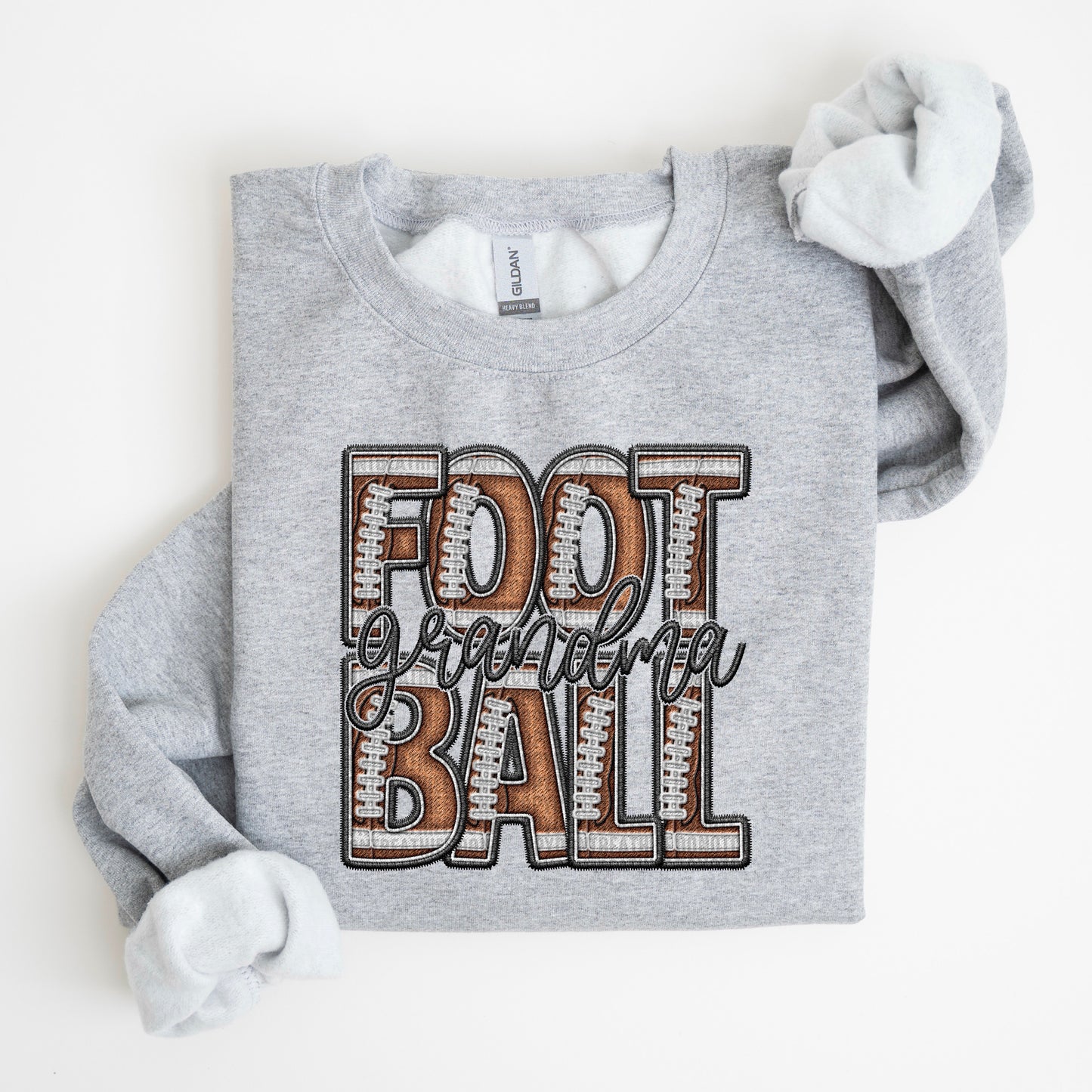 Football Family Member Sweatshirt FAUX embroidery graphic