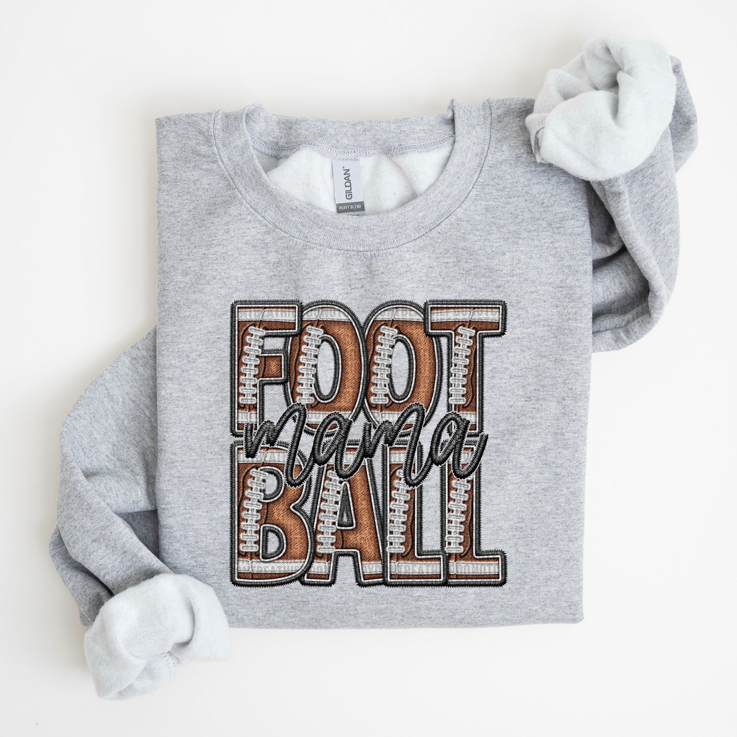 Football Family Member Sweatshirt FAUX embroidery graphic