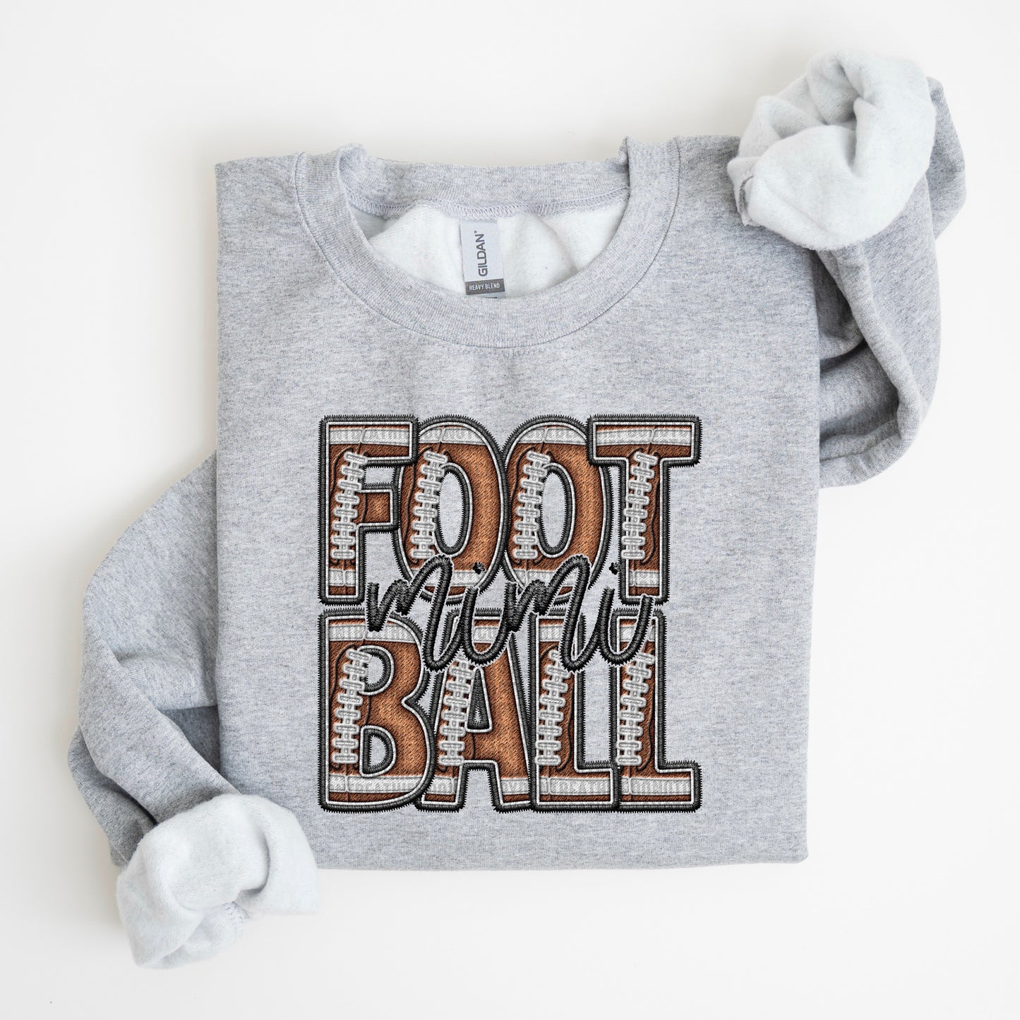Football Family Member Sweatshirt FAUX embroidery graphic