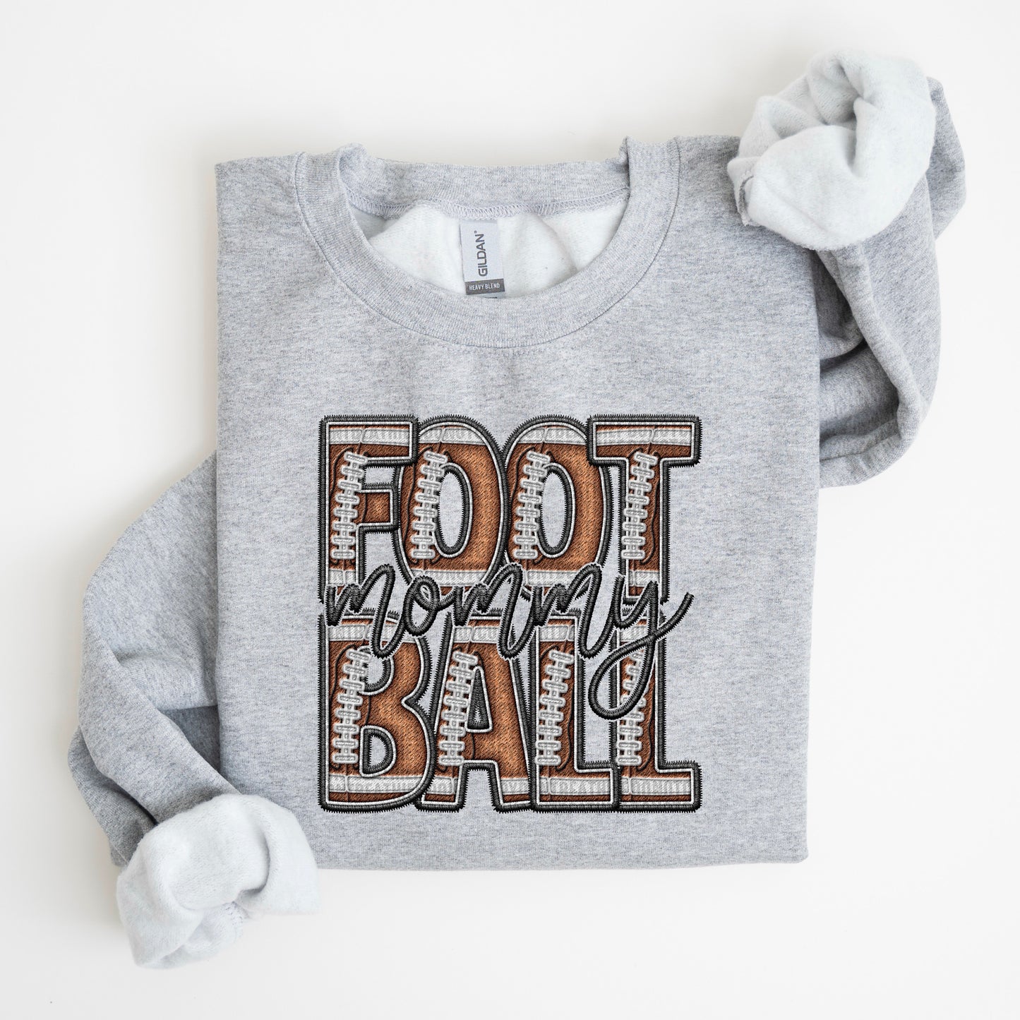 Football Family Member Sweatshirt FAUX embroidery graphic