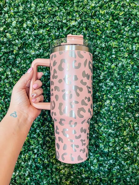 Peach Leopard Tumbler