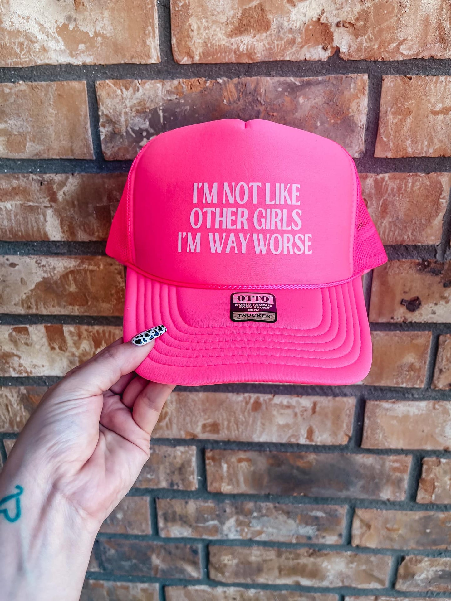 I’m not like other girls trucker hat
