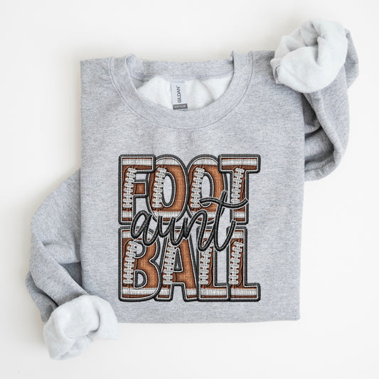 Football Family Member Sweatshirt FAUX embroidery graphic