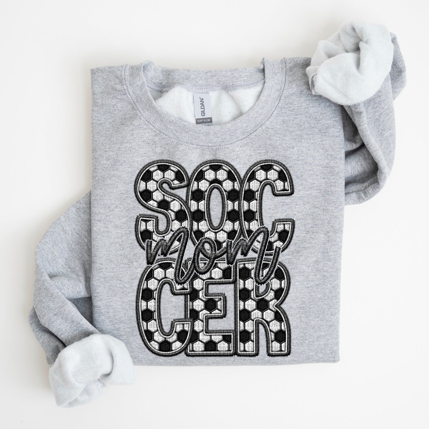 Soccer Family Member Sweatshirt FAUX embroidery graphic