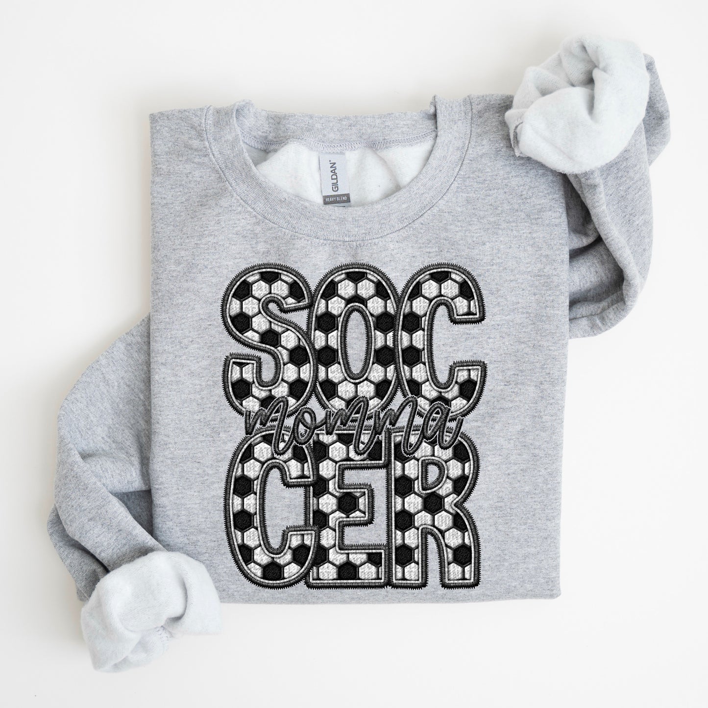 Soccer Family Member Sweatshirt FAUX embroidery graphic