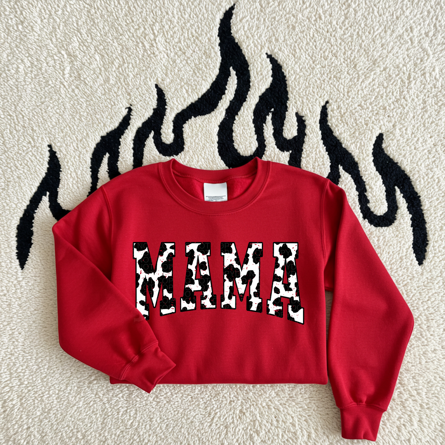 Mama cow print sweatshirt