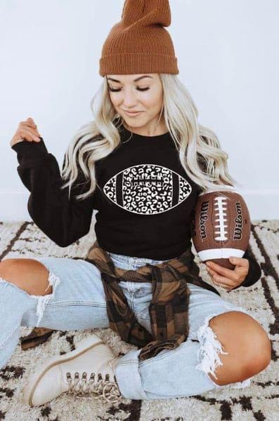 Leopard Football Sweatshirt