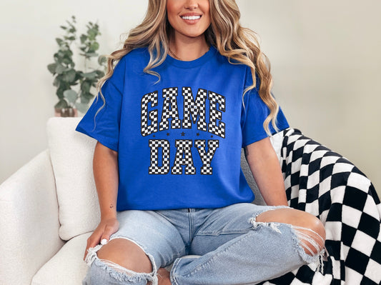 Game Day Checkered Graphic Tee