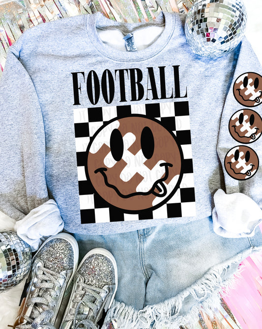 Checkered Sport Face Football Sweatshirt