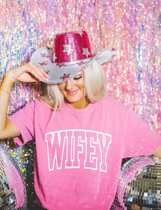 Wifey Puff Print Graphic Tee